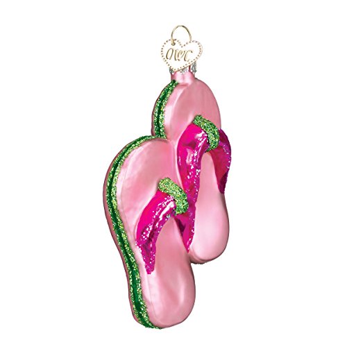 Old World Christmas Flip-Flops Glass Blown Ornament