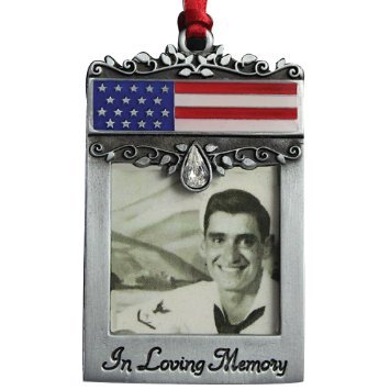 In Loving Memory USA Flag Pewter