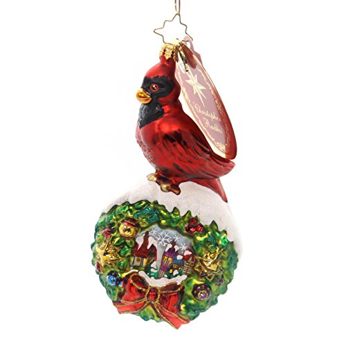 Christopher Radko Wreath & Cardinal