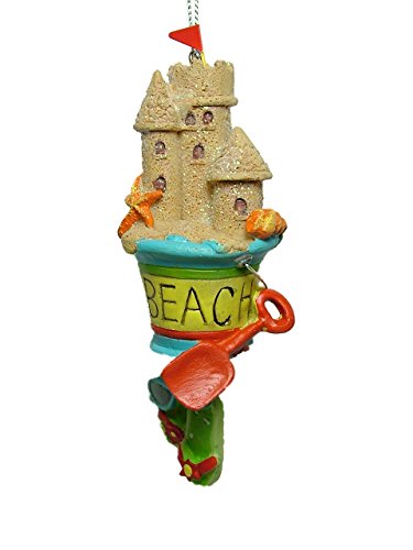 Beach Pail with Sand Castle Ornament