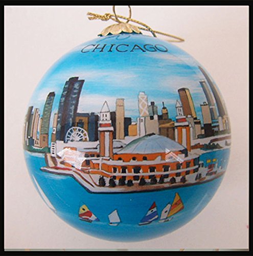 Chicago Navy Pier Skyline Ornament