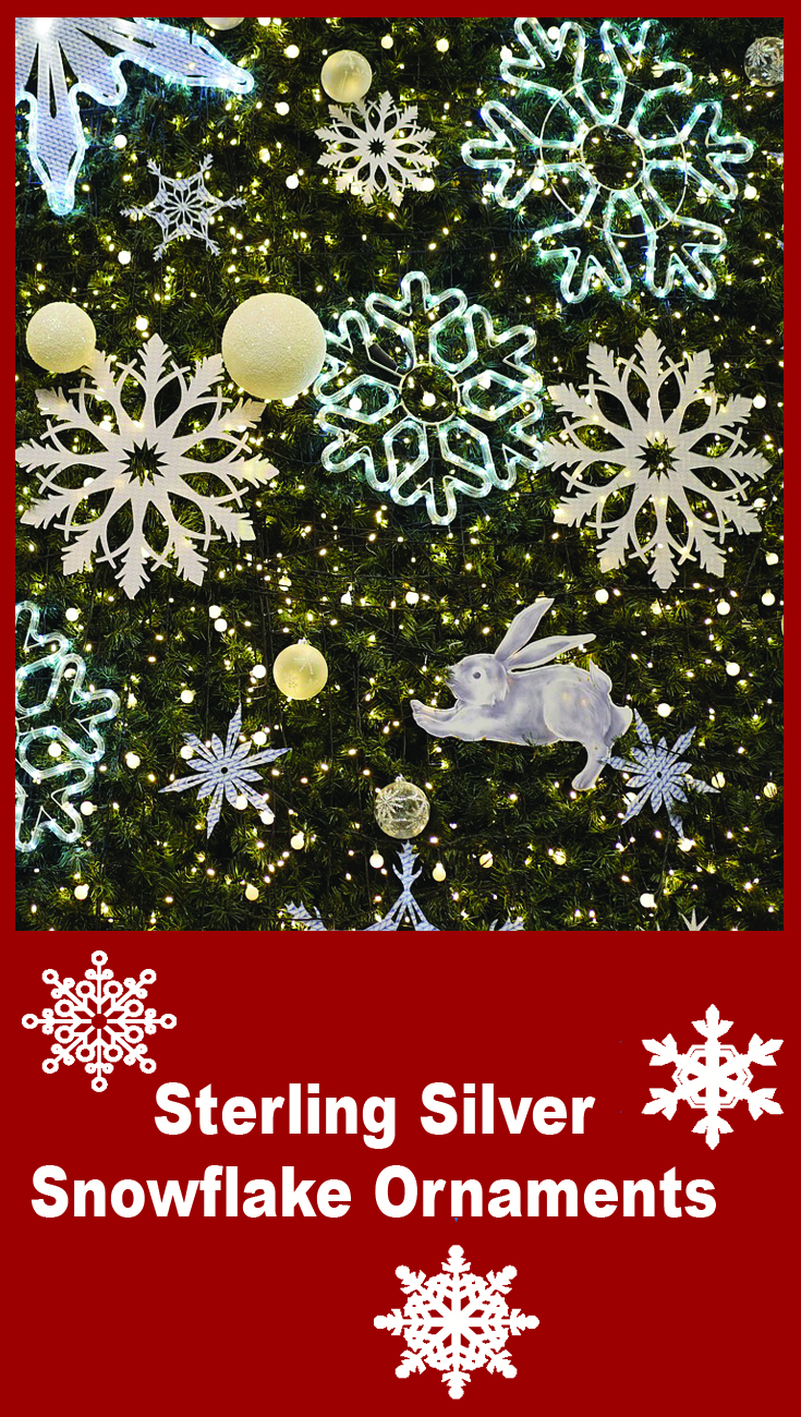Sterling Silver Snowflake Ornaments